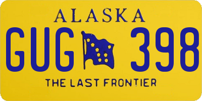 AK license plate GUG398