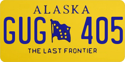 AK license plate GUG405