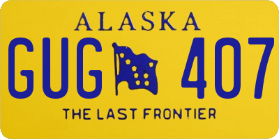 AK license plate GUG407