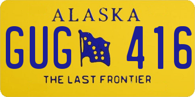 AK license plate GUG416