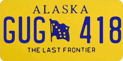 AK license plate GUG418