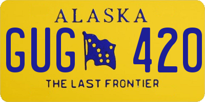 AK license plate GUG420