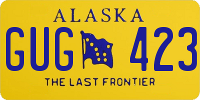 AK license plate GUG423