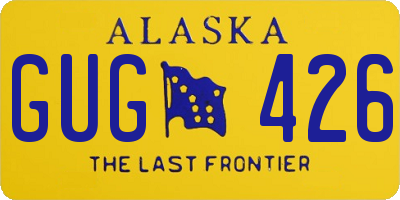 AK license plate GUG426