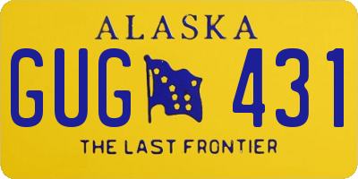 AK license plate GUG431