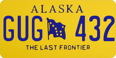 AK license plate GUG432