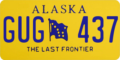AK license plate GUG437