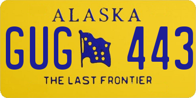 AK license plate GUG443