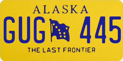 AK license plate GUG445