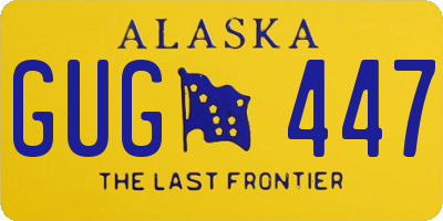 AK license plate GUG447