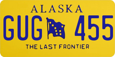 AK license plate GUG455
