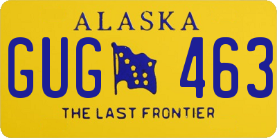 AK license plate GUG463