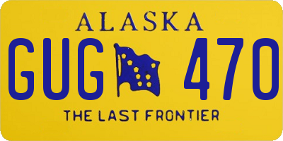 AK license plate GUG470