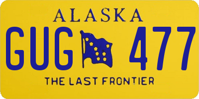 AK license plate GUG477