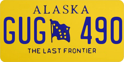 AK license plate GUG490