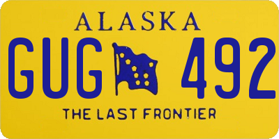 AK license plate GUG492
