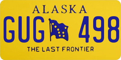 AK license plate GUG498