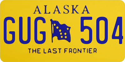 AK license plate GUG504