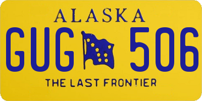 AK license plate GUG506