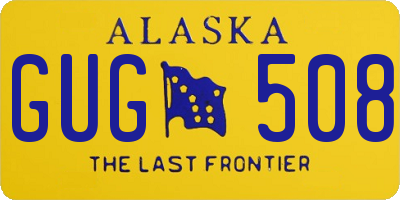 AK license plate GUG508