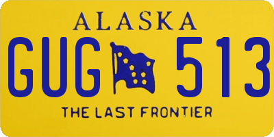 AK license plate GUG513