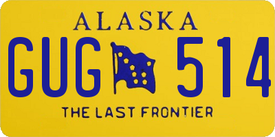 AK license plate GUG514