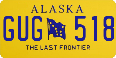 AK license plate GUG518