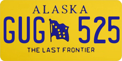 AK license plate GUG525