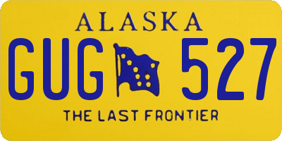 AK license plate GUG527