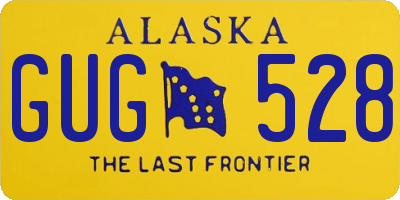 AK license plate GUG528