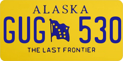 AK license plate GUG530