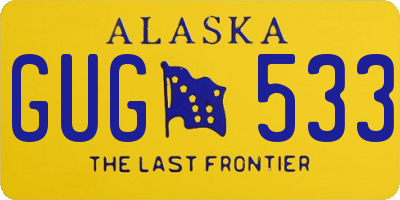 AK license plate GUG533