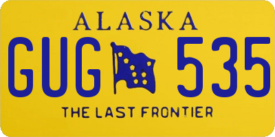 AK license plate GUG535