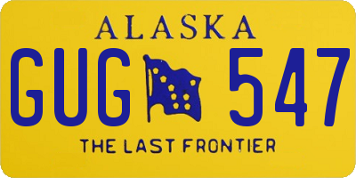 AK license plate GUG547