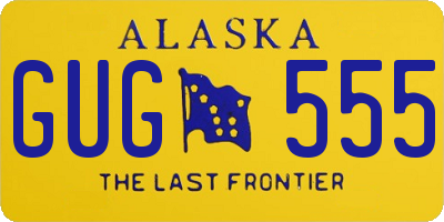 AK license plate GUG555