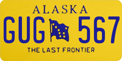 AK license plate GUG567
