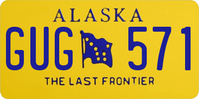 AK license plate GUG571