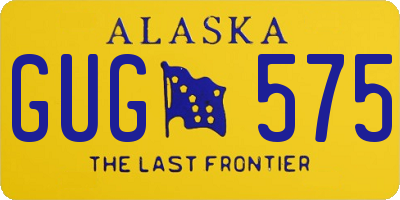 AK license plate GUG575