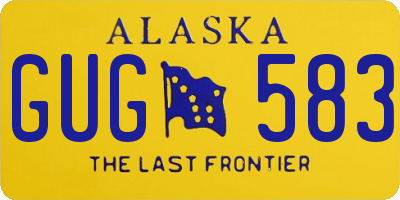 AK license plate GUG583