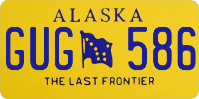 AK license plate GUG586