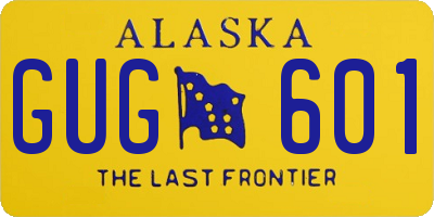 AK license plate GUG601