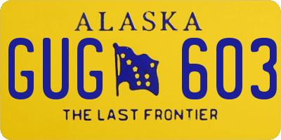 AK license plate GUG603