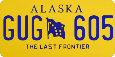 AK license plate GUG605