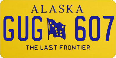 AK license plate GUG607
