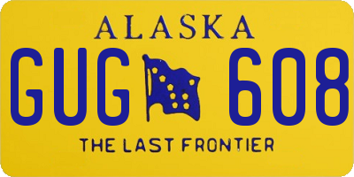 AK license plate GUG608