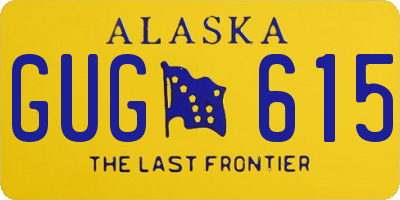 AK license plate GUG615