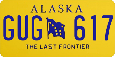 AK license plate GUG617