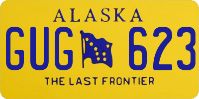 AK license plate GUG623