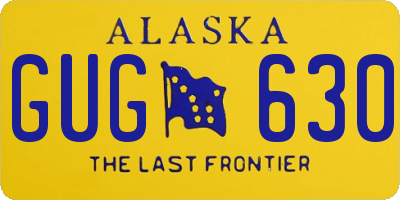 AK license plate GUG630