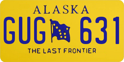 AK license plate GUG631
